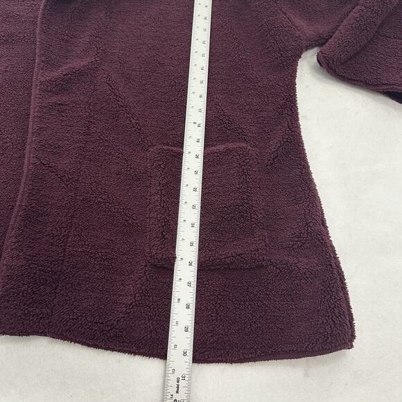 Koolaburra By UGG Sherpa Open Front Cardigan Jacket Womens 3X Maroon Sweater - Picture 9 of 14